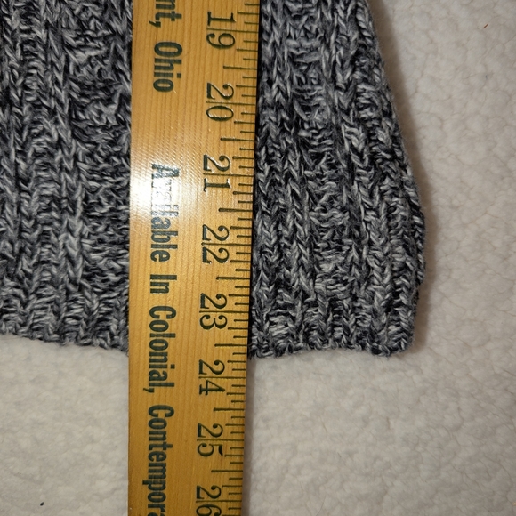 Liz Claiborne Black and White Cowl Turtleneck Sweater - Picture 7 of 7